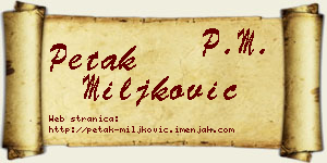 Petak Miljković vizit kartica